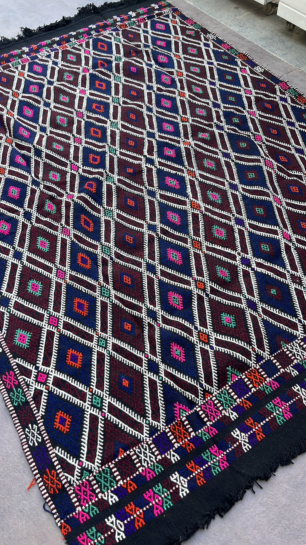 Çanakkale Yün Kilim (Baklava Kafesli)