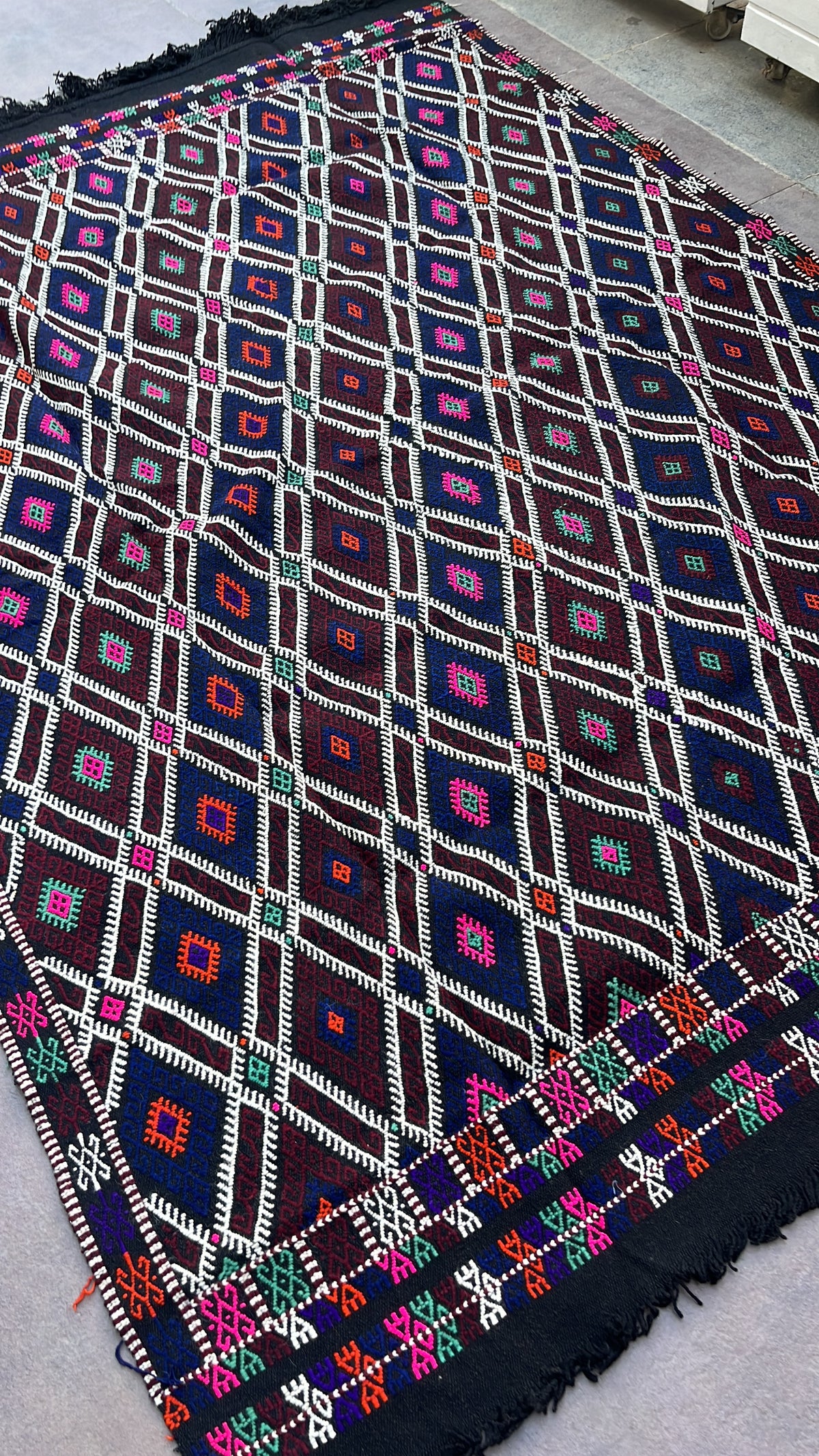 Çanakkale Yün Kilim (Baklava Kafesli)