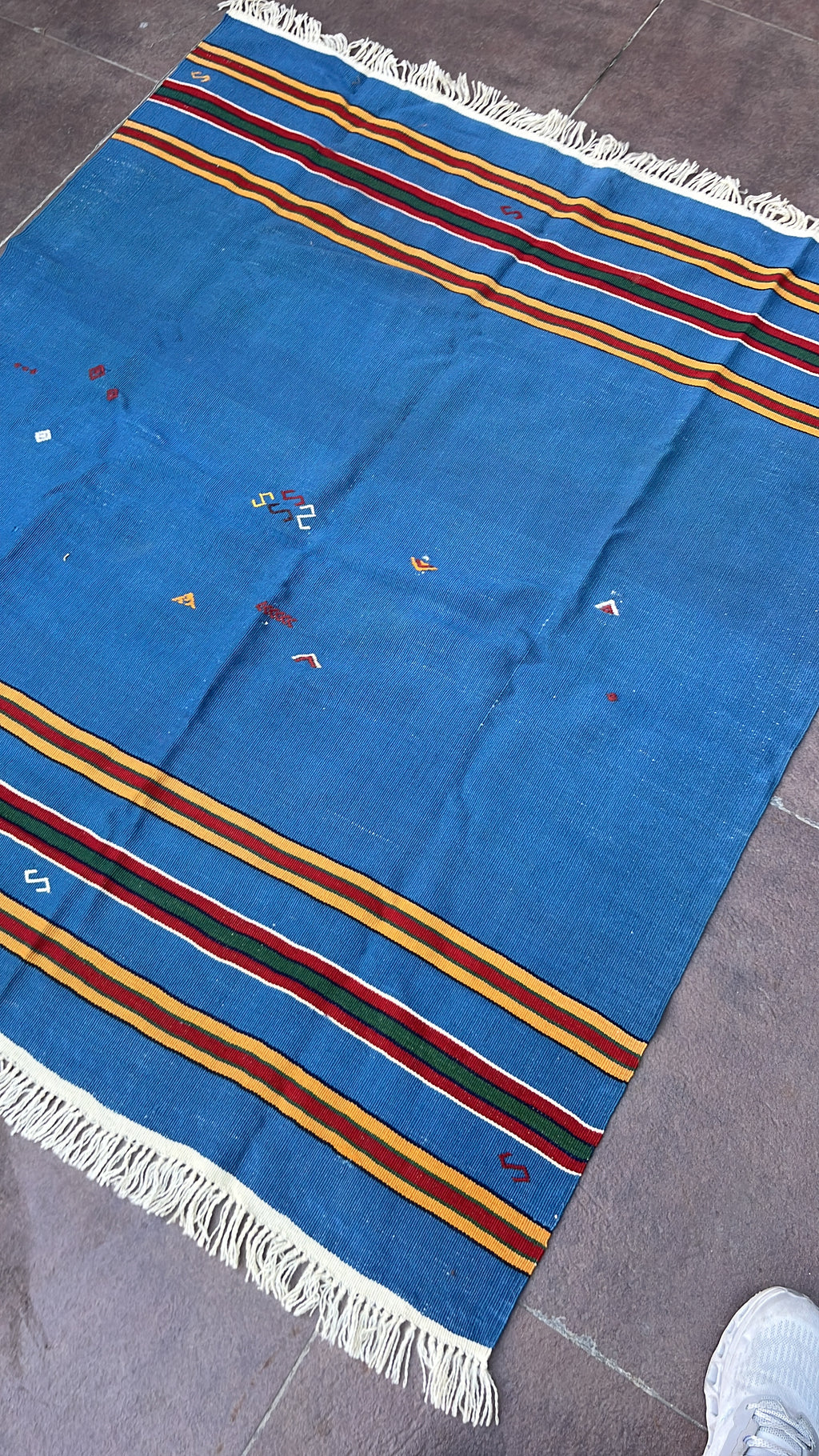 Çanakkale Yün Kilim (Renkli Şeritli)