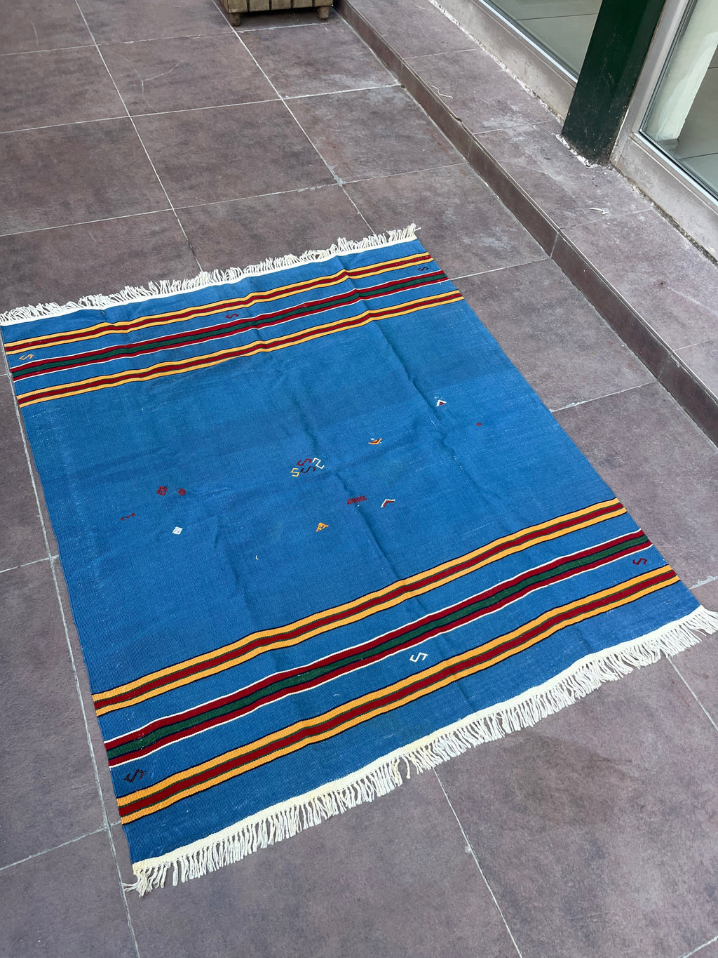 Çanakkale Yün Kilim (Renkli Şeritli)