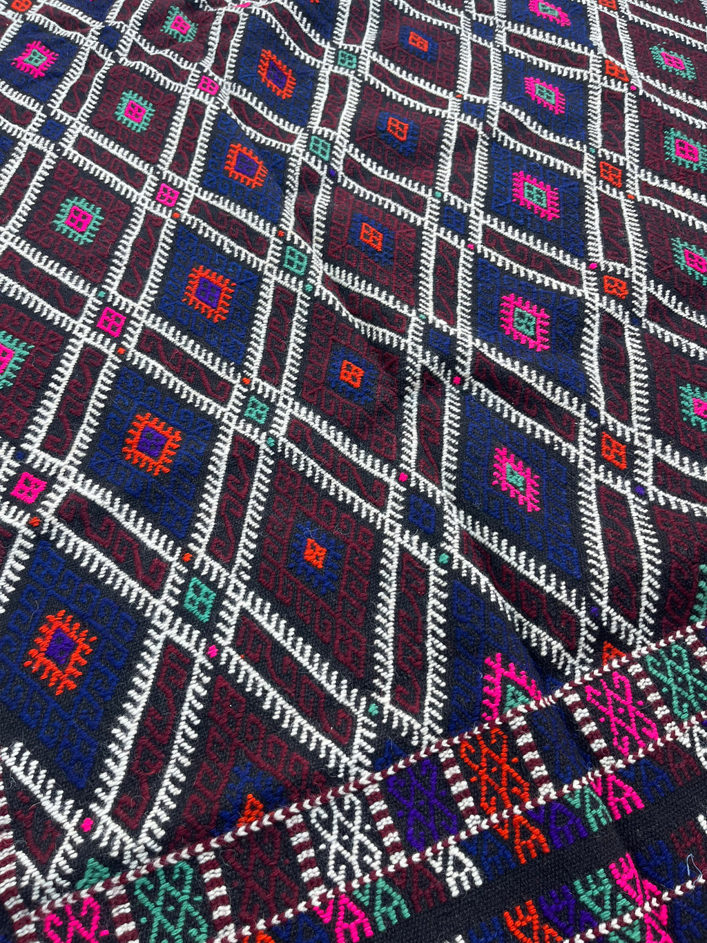 Çanakkale Yün Kilim (Baklava Kafesli)