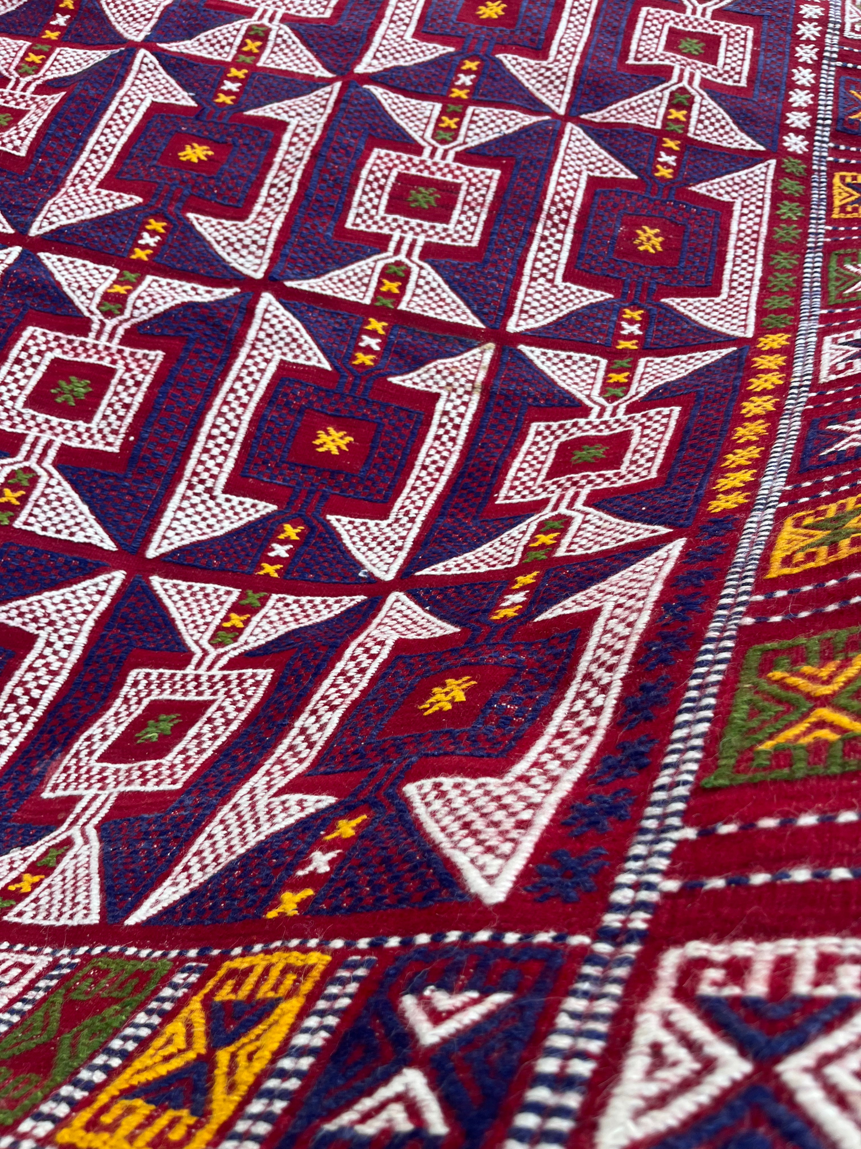 Çanakkale Yün Kilim (Bordo, Mor, Krem)
