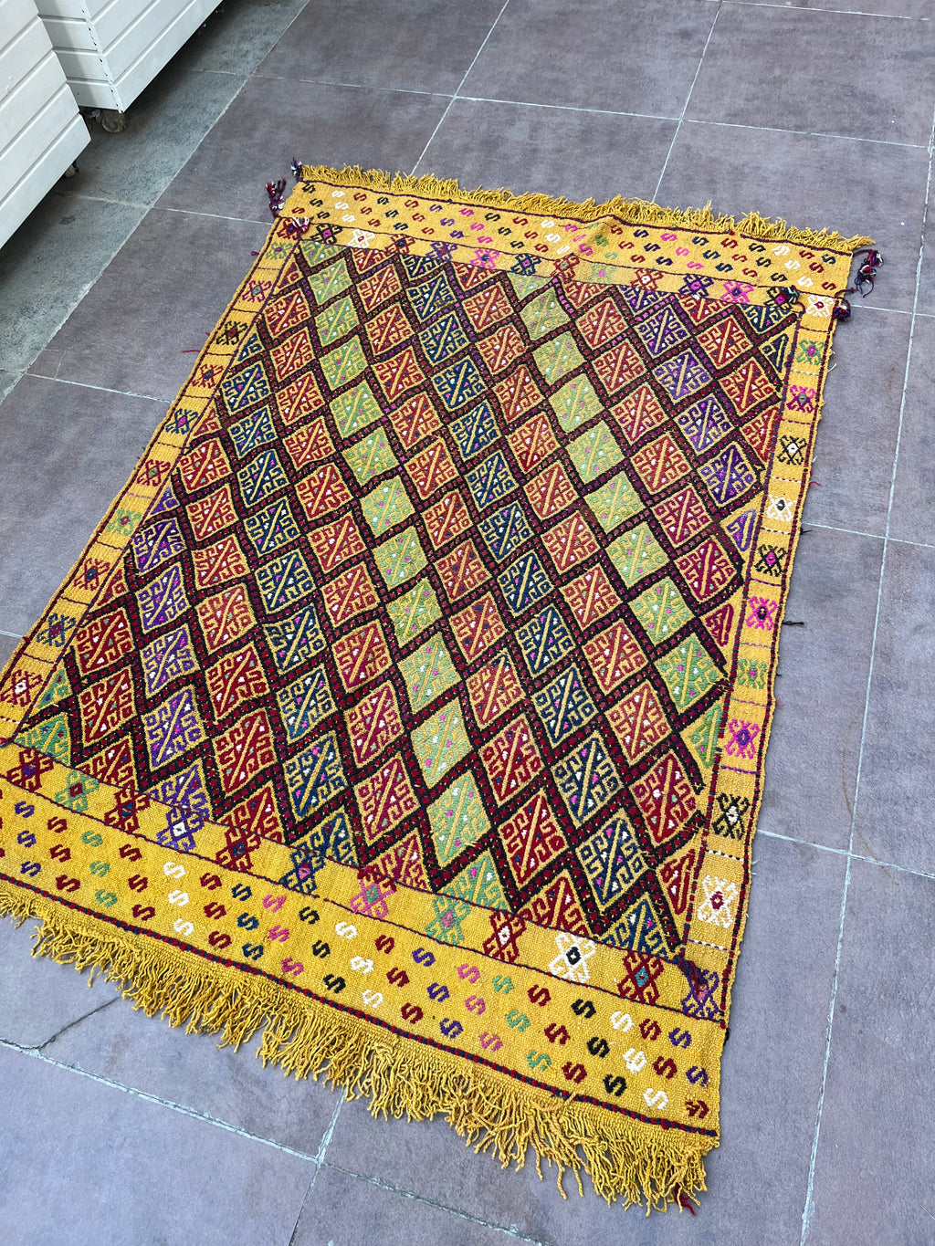 Çanakkale Yün Kilim (Baklava Dilimi Desenli)