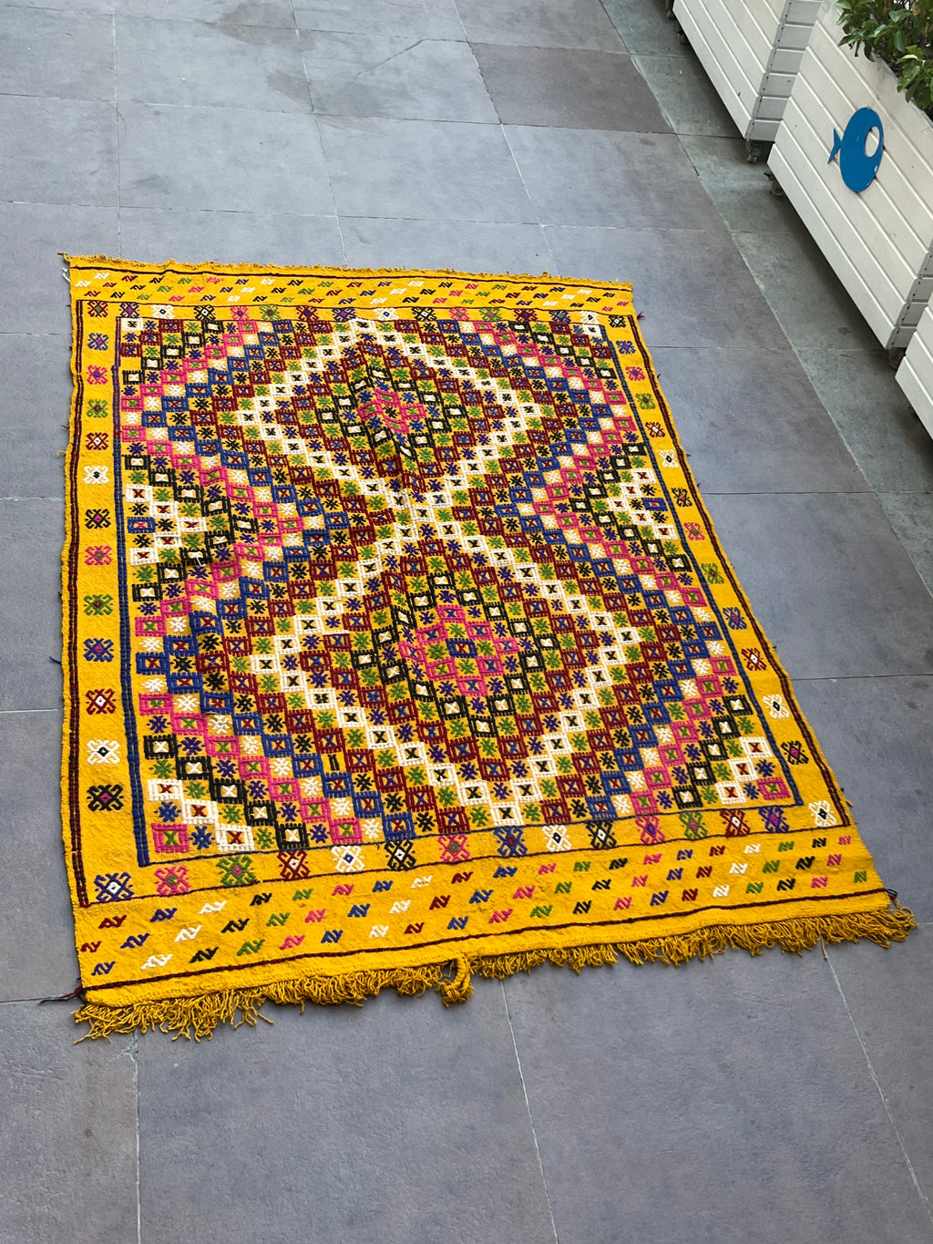 Çanakkale Yün Kilim (Çift Madalyon Desenli)